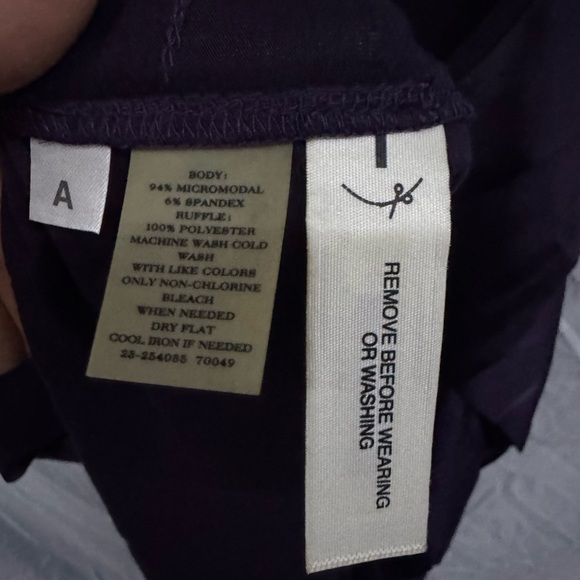 Ann Taylor Layered Tank Top Scoop Neck Lined Stretch Purple Satin Women Large - Picture 9 of 9